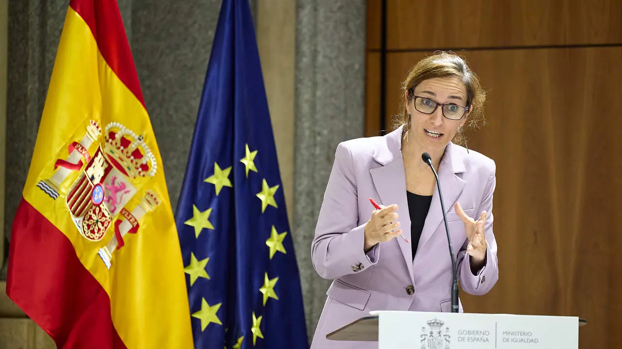 La ministra de Sanidad, M&oacute;nica Garc&iacute;a, en el evento conmemorativo de los 40 a&ntilde;os de la Legalizaci&oacute;n del Aborto en Espa&ntilde;a./ EP