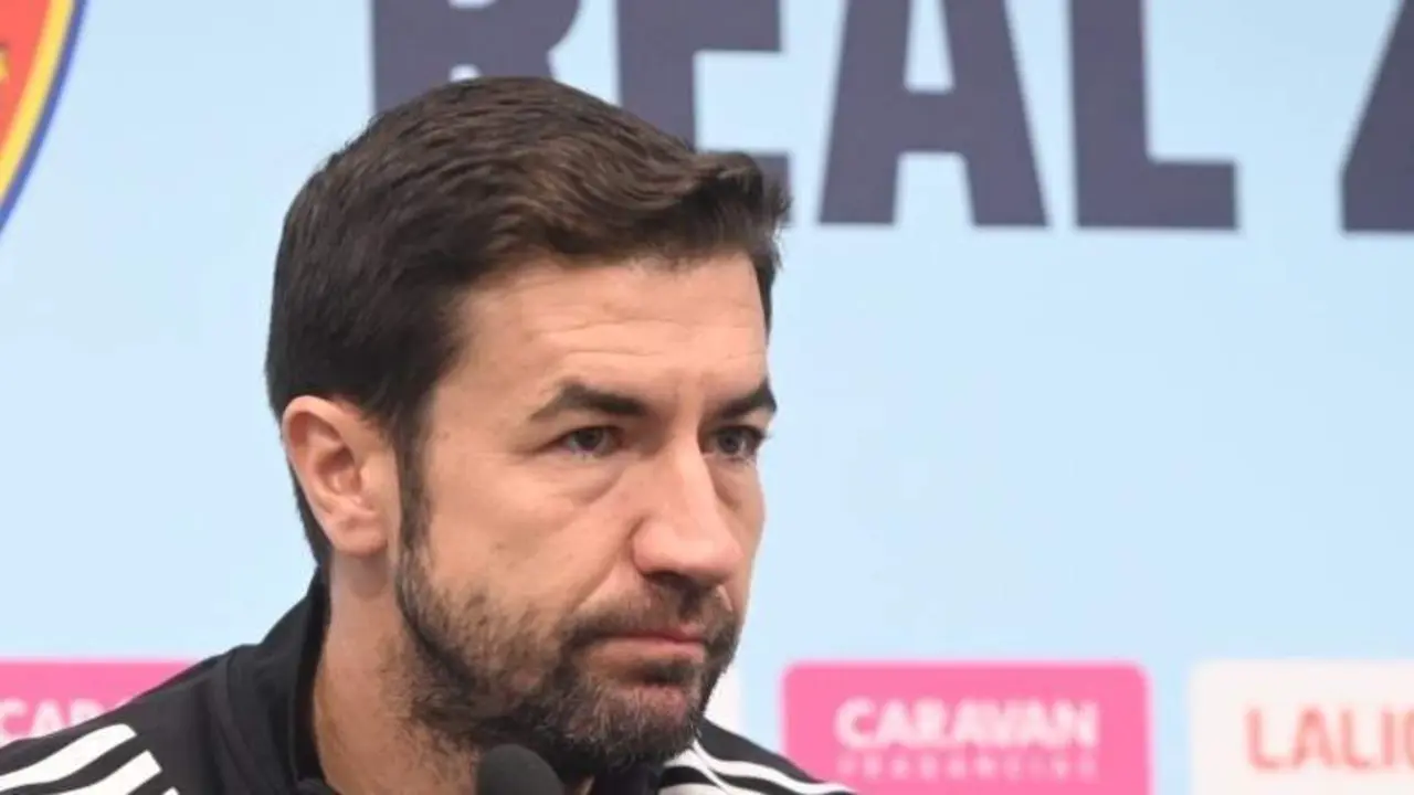 Gabi en sala de prensa / REAL ZARAGOZA