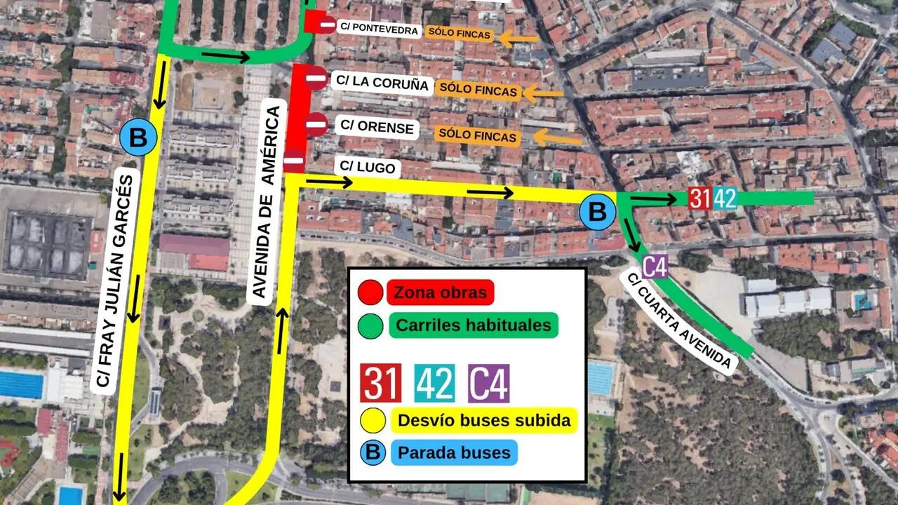 Mapa de las calles afectadas ./ Ayuntamiento de Zaragoza