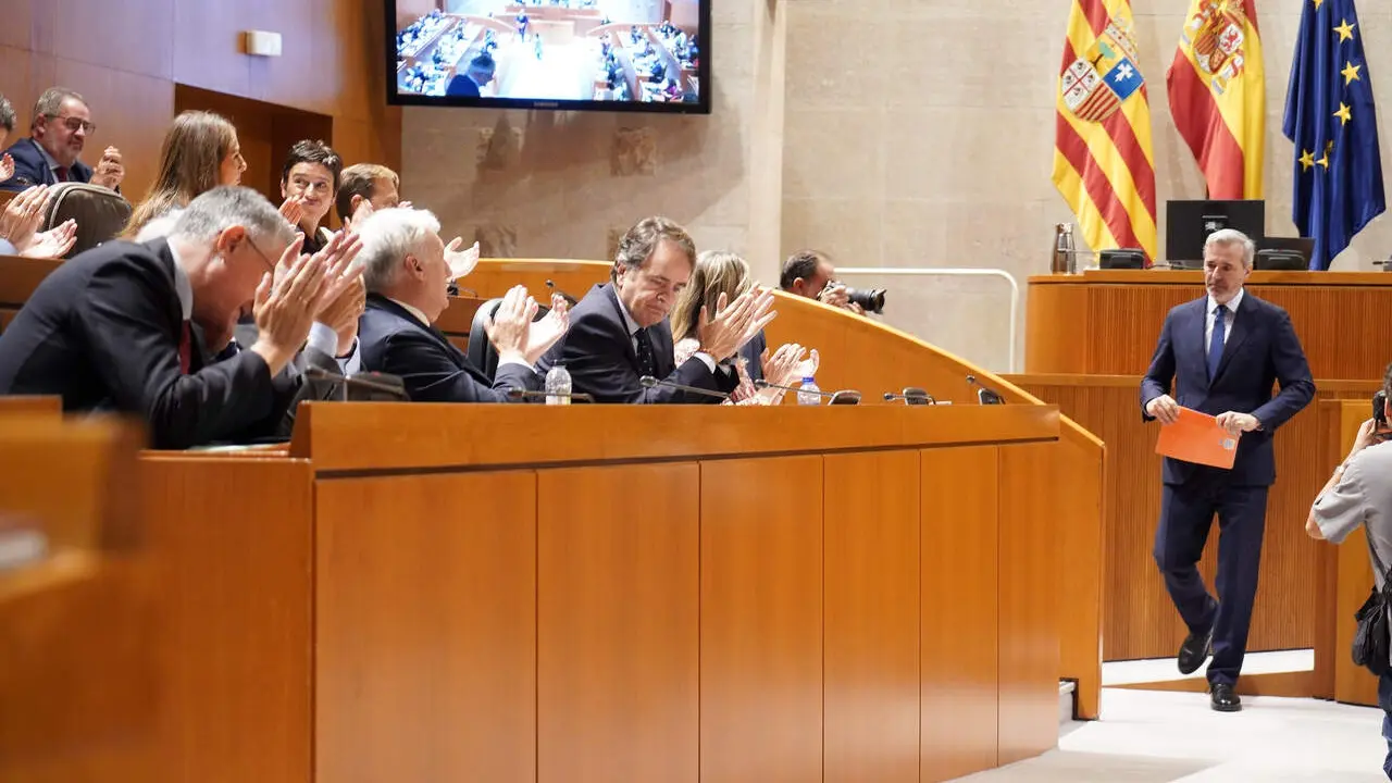 El presidente de Arag&oacute;n, Jorge Azc&oacute;n, en el pleno./ Cortes de Arag&oacute;n