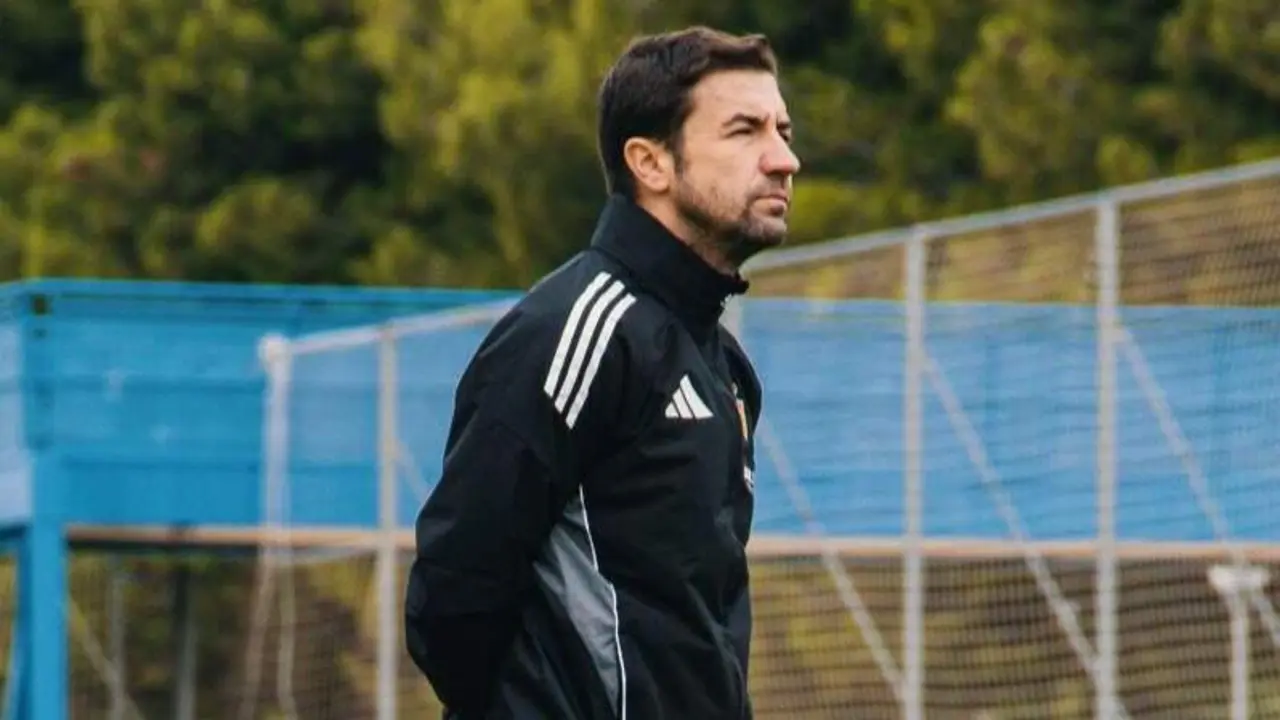 Gabi Fern&aacute;ndez durante un entrenamiento / Real Zaragoza