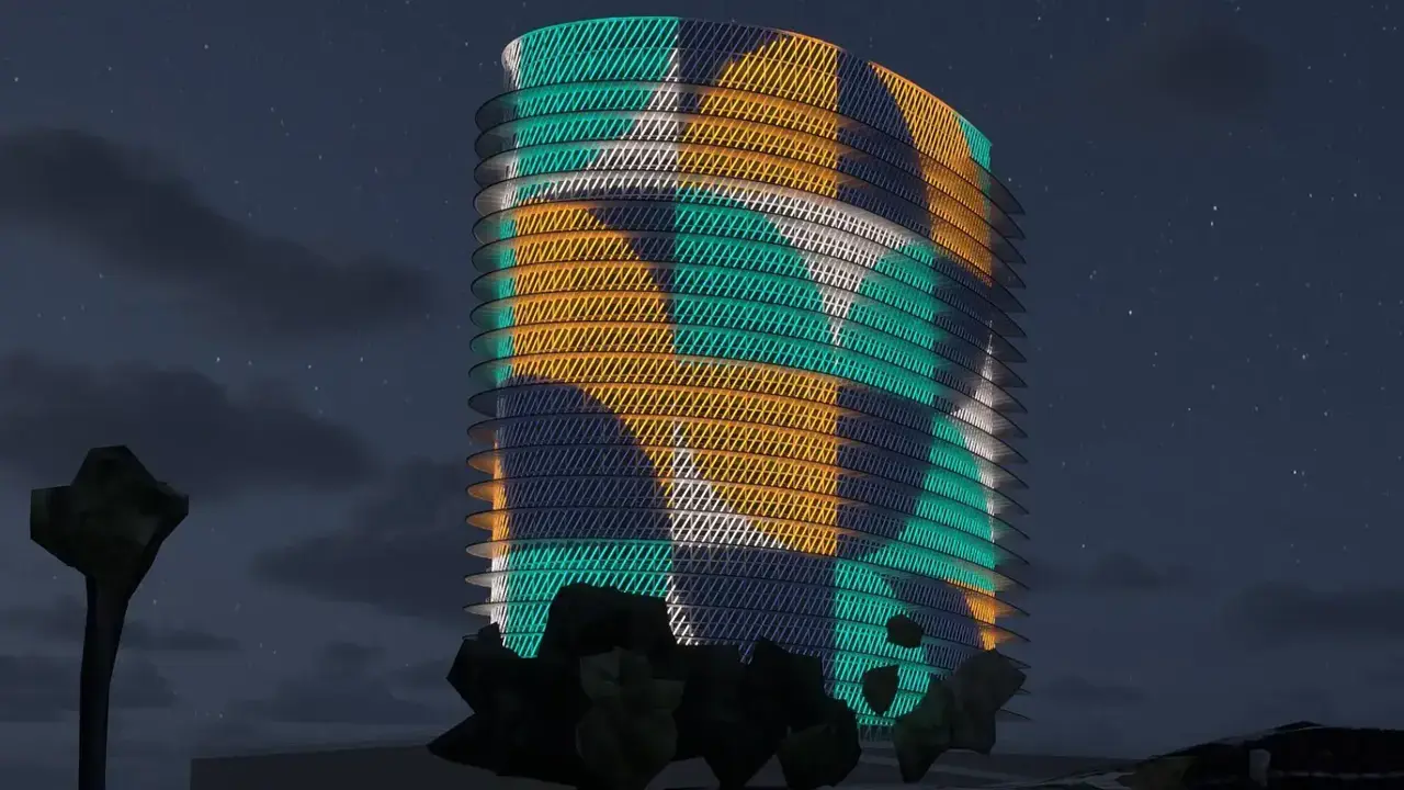 La futura Torre del Agua tendr&aacute; un aspecto moderno y vanguardista en su fachada / Cedida