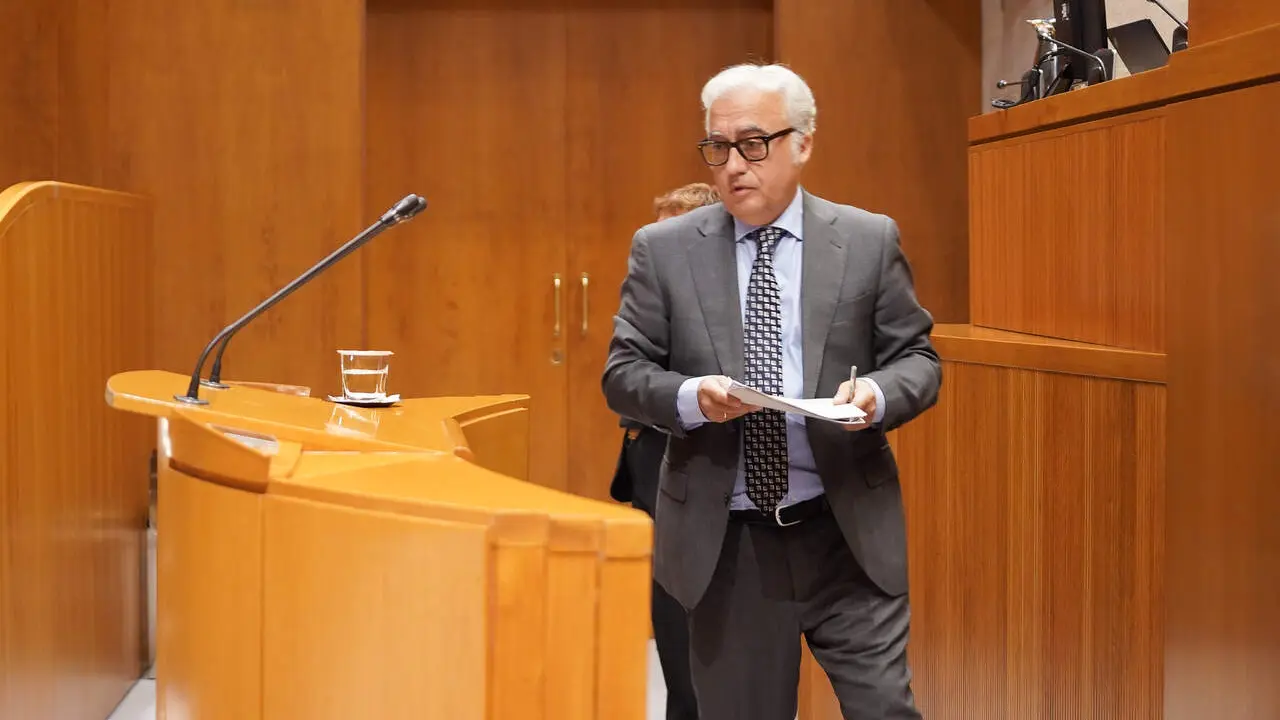 El consejero de Agricultura, Javier Rinc&oacute;n, en las Cortes./ Cortes de Arag&oacute;n