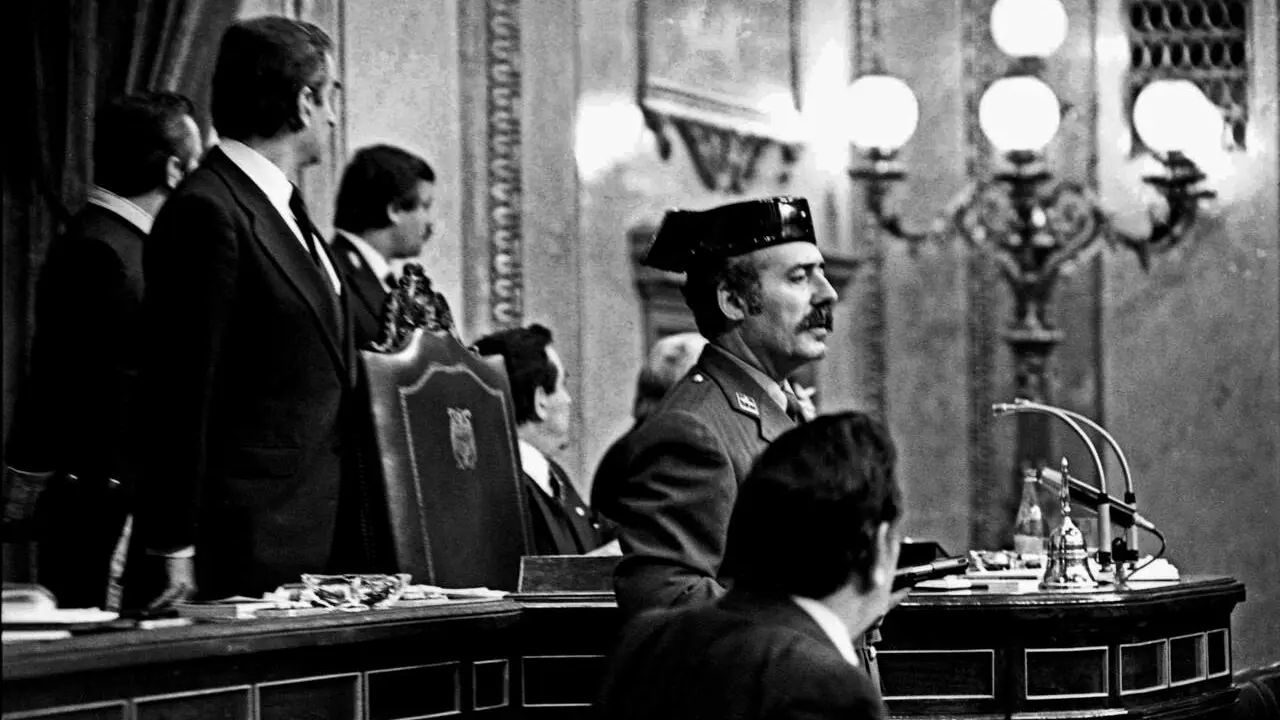 El militar Tejero, durante el golpe de Estado del 23 F./ EP
