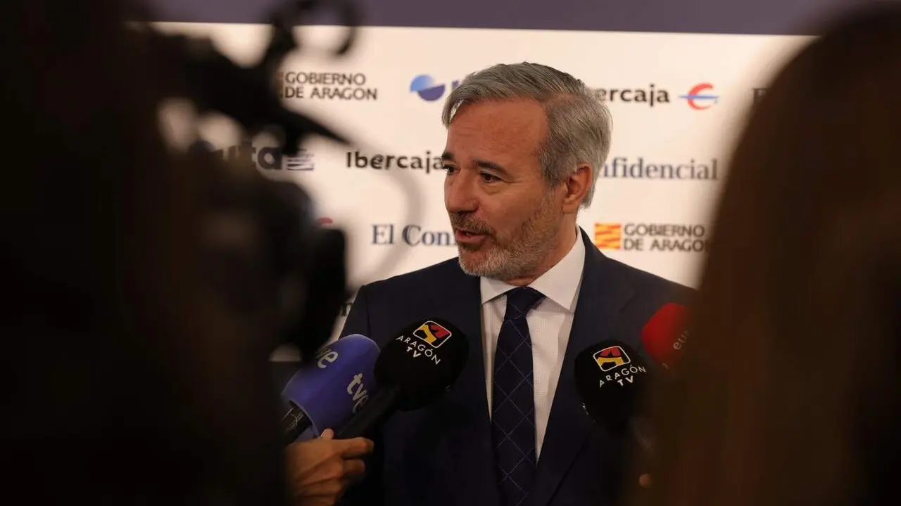 El presidente de Arag&oacute;n, Jorge Azc&oacute;n, en un acto en Madrid./ DGA