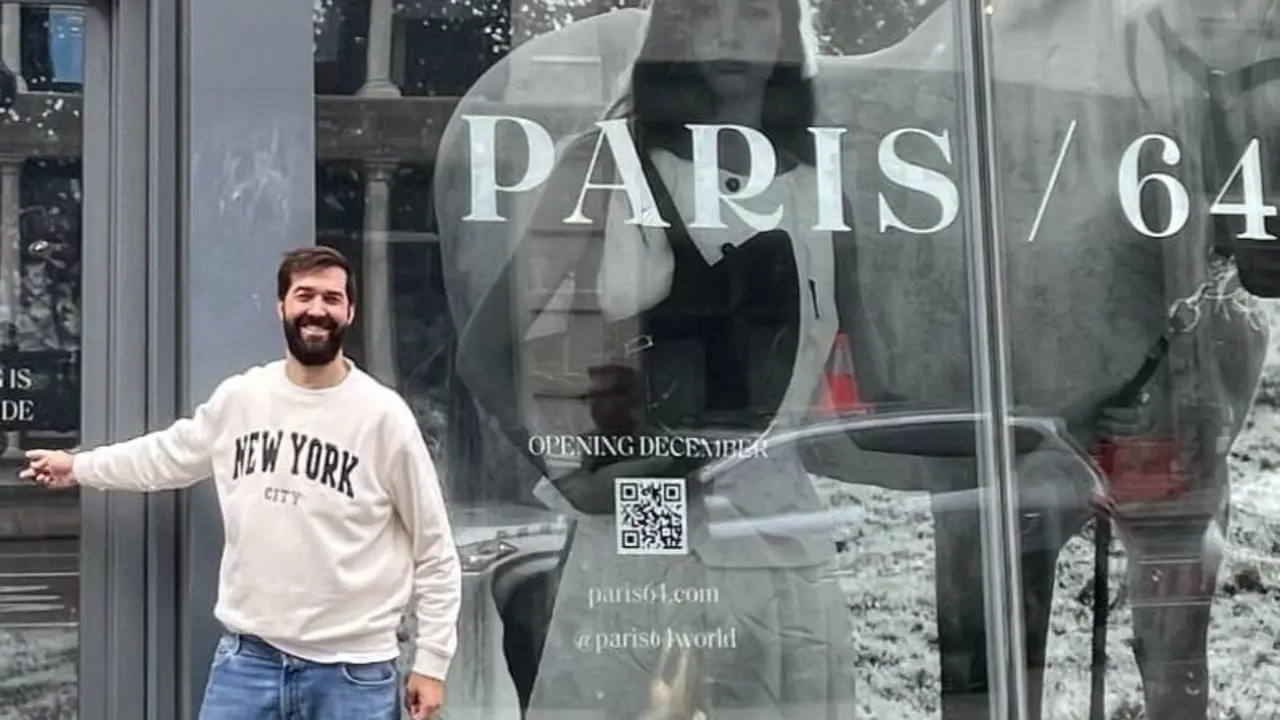 Chema Pozas, fundador de Paris64, en la nueva tienda de Nueva York.