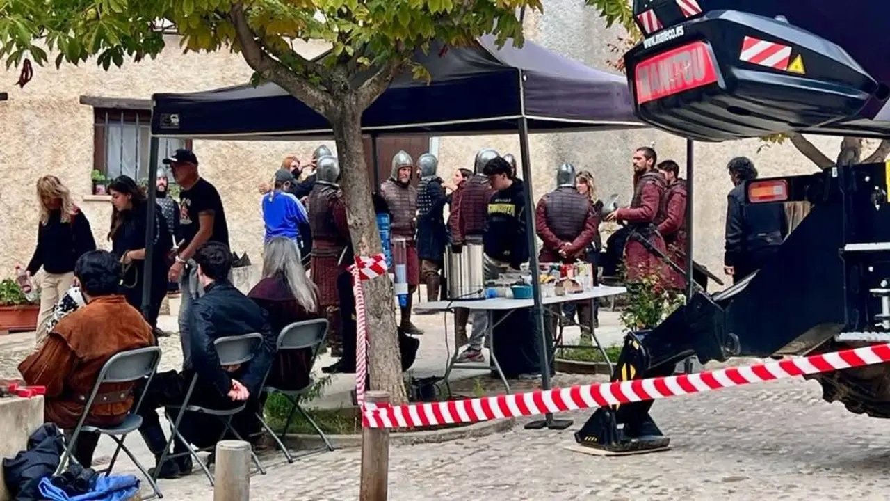 Rodaje de la serie Nero en Valderrobres ./ Aragón Film Comissión