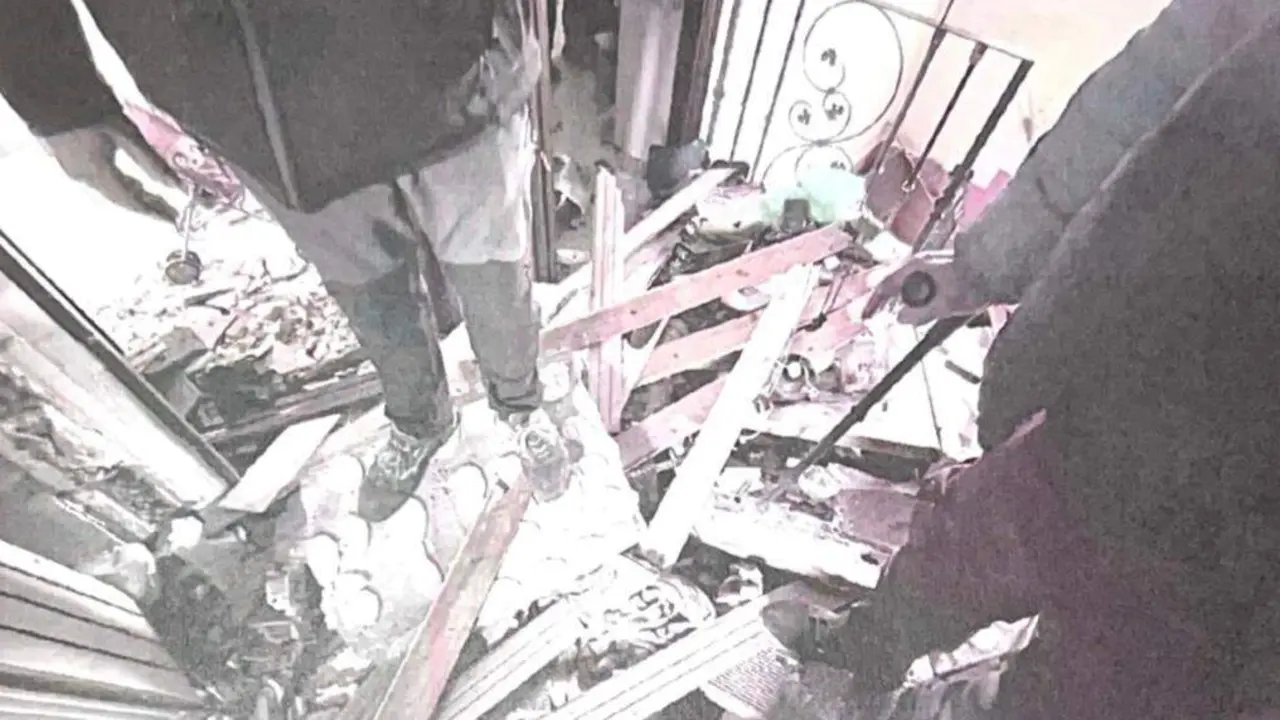 Imagen del estado de la vivienda tras la explosi&oacute;n/Cedida a H.A.
