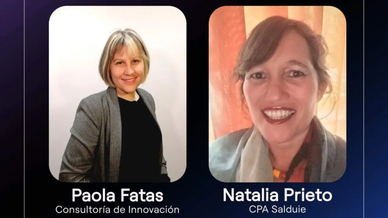Paola Fat&aacute;s y Natalia Prieto participan en el di&aacute;logo 'Miradas Cruzadas'. / OWN ZARAGOZA