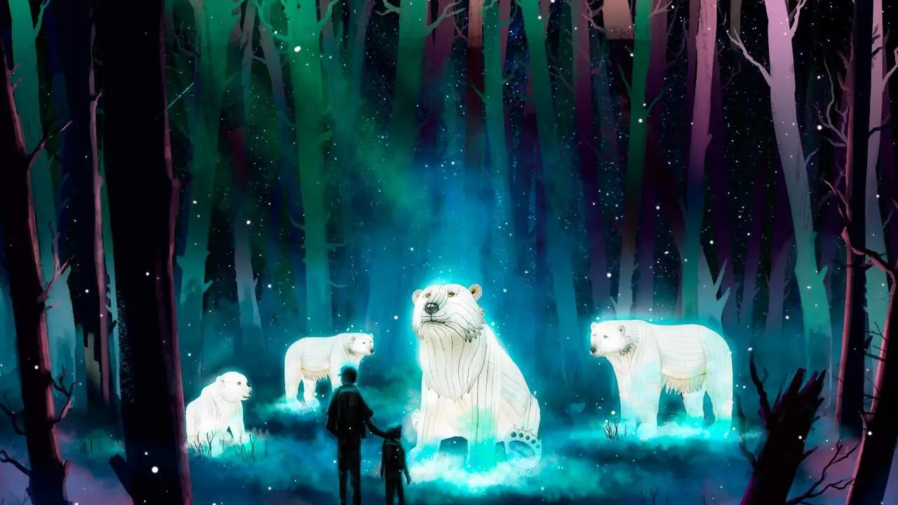 Espect&aacute;culo lum&iacute;nico "Boreal" de Naturaleza Encendida.