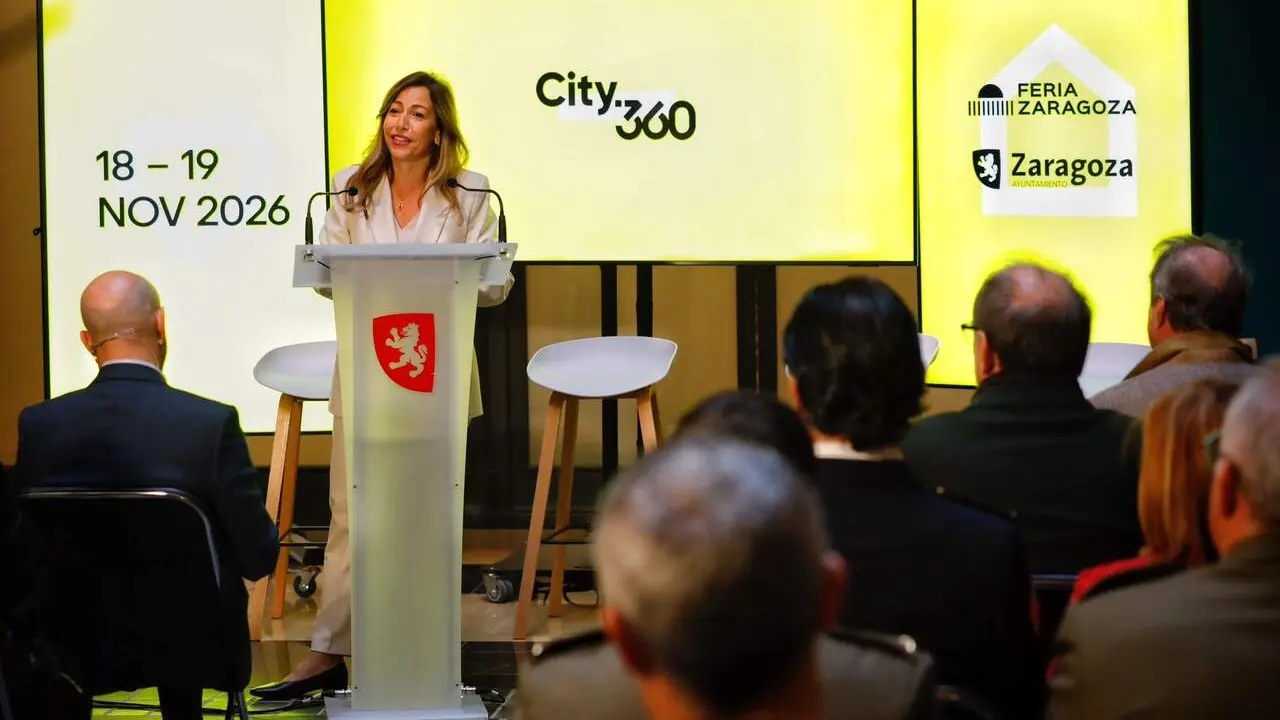 La alcaldesa, Natalia Chueca, en la presentaci&oacute;n de City.360. /AZ