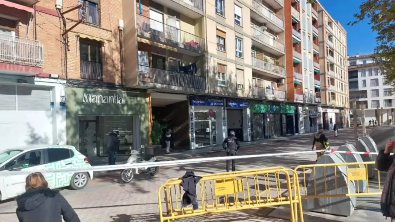 El edificio afectado.