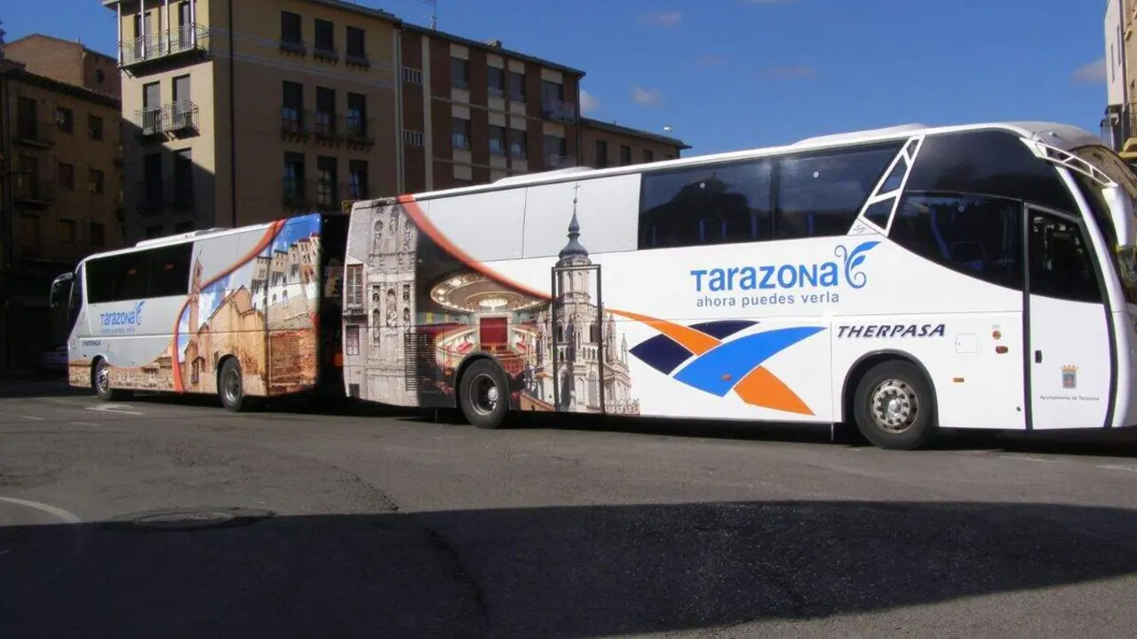 Autobuses de Therpasa en Tarazona. / HA