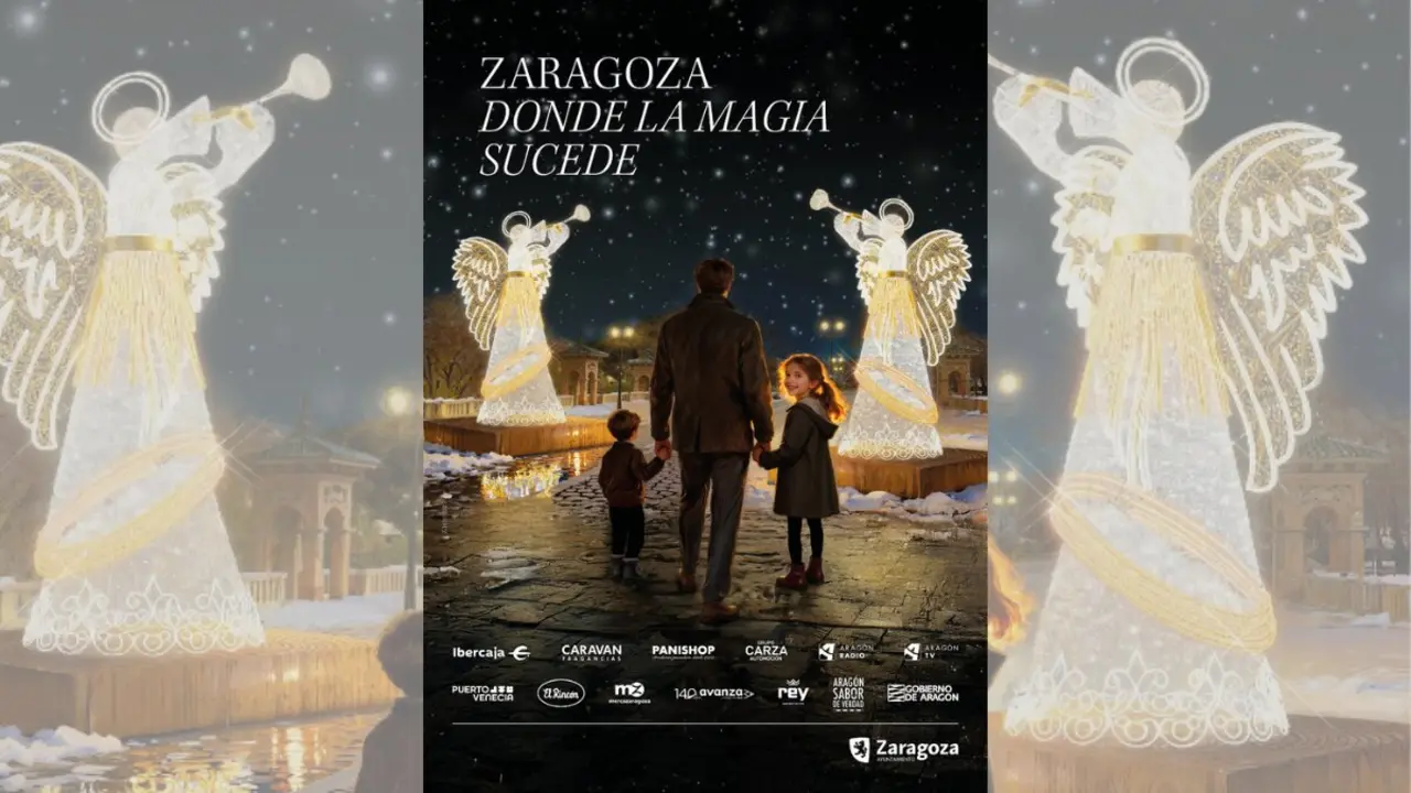 Cartel del reto ''Zaragoza, donde la magia sucede''