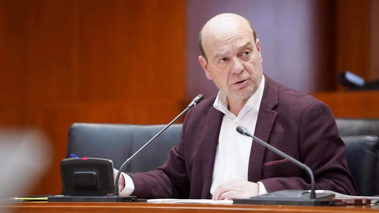 El diputado de Vox, Santiago Mor&oacute;n, en la Comisi&oacute;n de Sanidad de las Cortes de Arag&oacute;n ./ CORTES DE ARAG&Oacute;N