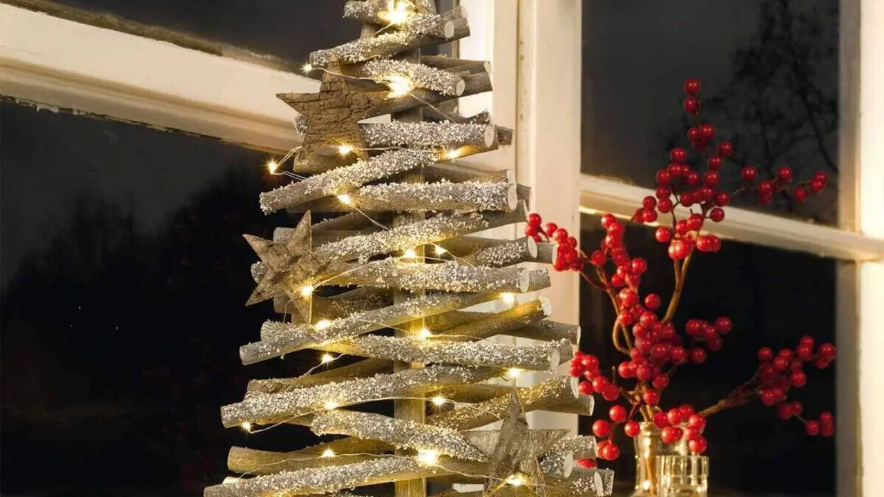 &Aacute;rbol de Navidad de Madera en Lidl