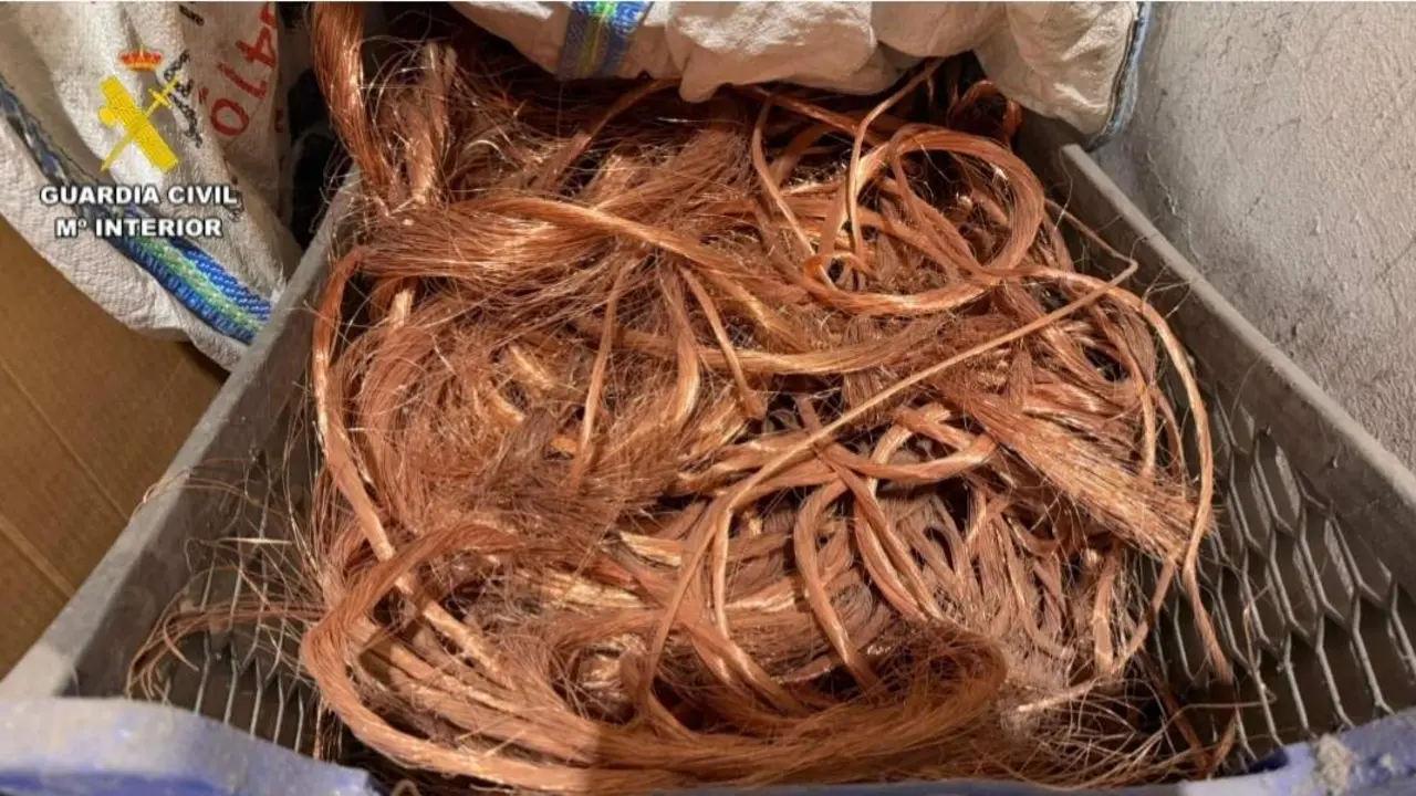 Cobre robado. / GUARDIA CIVIL