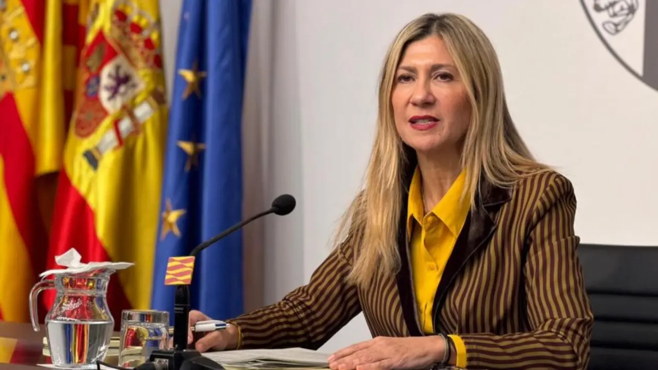 Mar Vaquero, en rueda de prensa tras el Consejo de Gobierno ./ Gobierno de Arag&oacute;n
