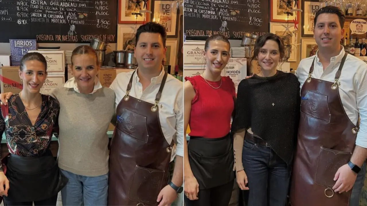 Samantha Vallejo e Isabel D&iacute;az Ayuso visitan la Tasca La Ultramarina