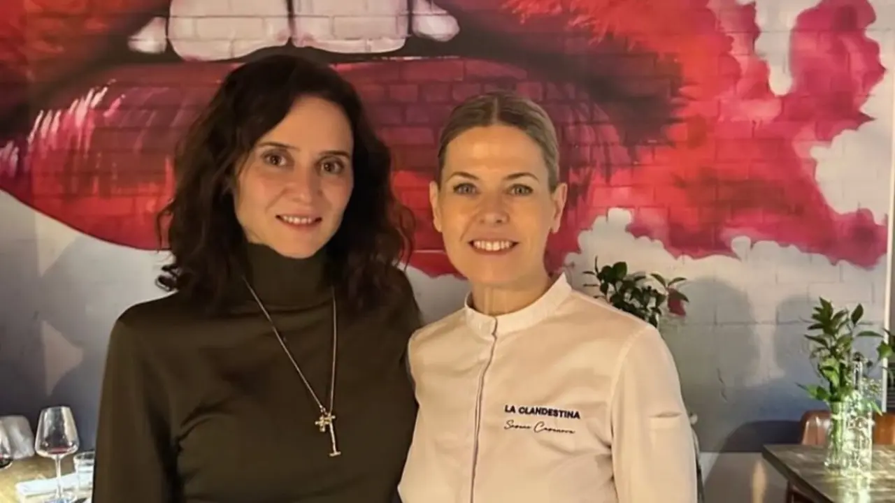 Isabel D&iacute;az Ayuso en LA Clandetsina ./ La Clandestina Bistro v&iacute;a Intsgaram