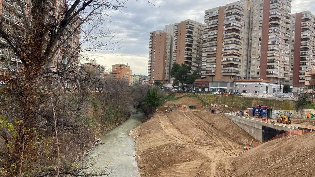 Avance de las obras del r&iacute;o Huerva. /HA
