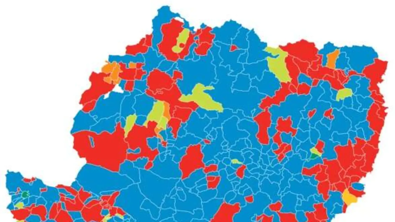 Mapa por localidades de Huesca. / HOY ARAG&Oacute;N