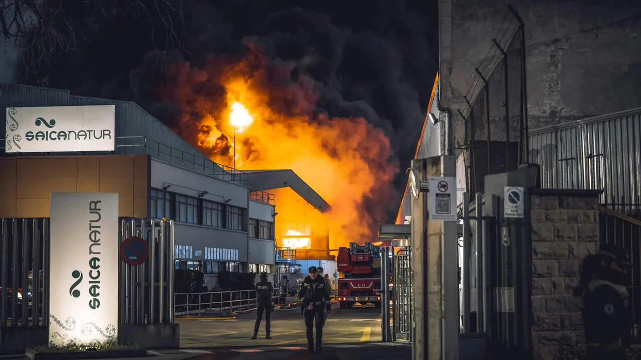 El incendio en Saica Natur, en la ciudad de Zaragoza / &Aacute;lvaro Calvo