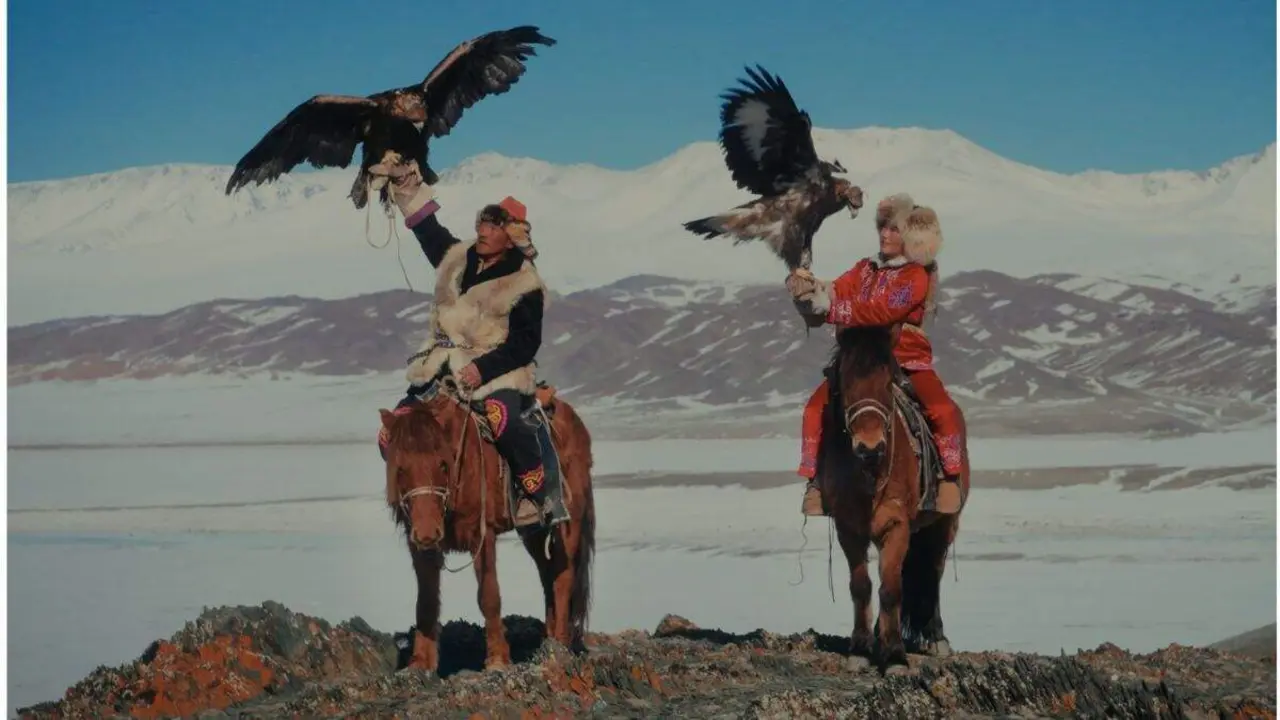 Fotograma del cortometraje 'Black Eyes', rodado en la cordillera del Alt&aacute;i, en Mongolia. / PMFF