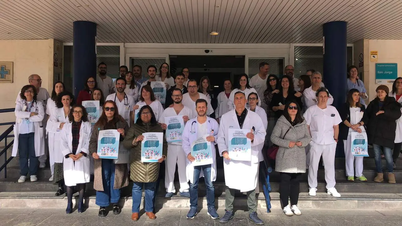 Protesta en el Hospital San Jorge.