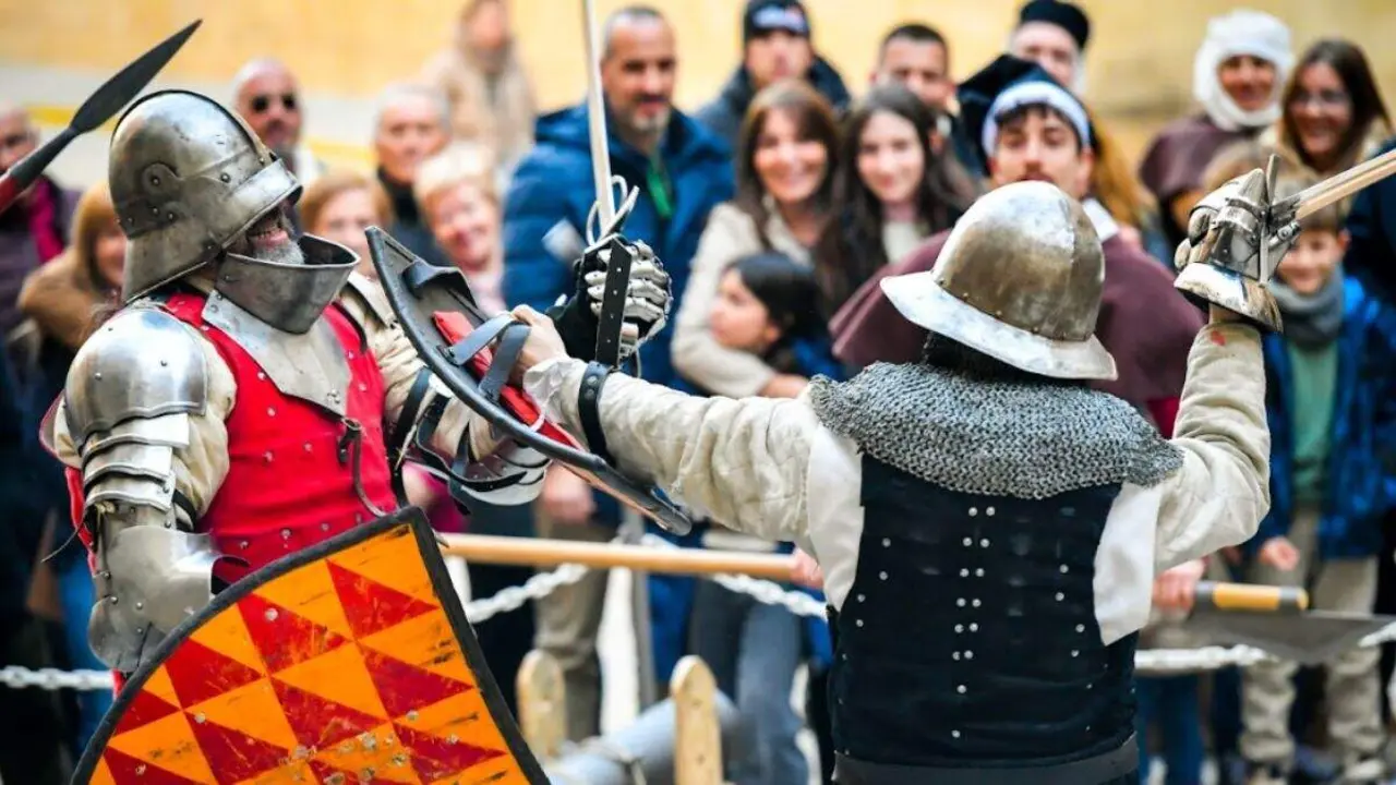Una de las recreaciones de La Concordia de Alca&ntilde;iz. / J. ESPALLARGAS