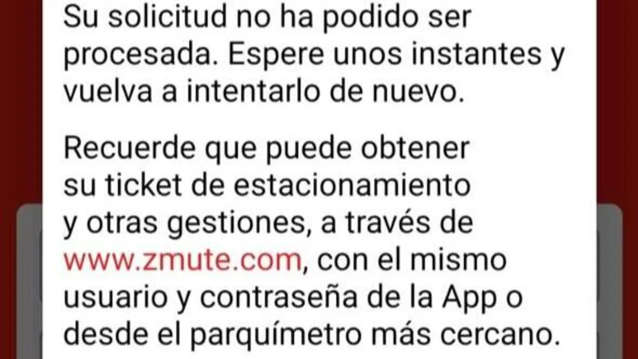 Incidencia en la app para aparcar en Zaragoza. /HA
