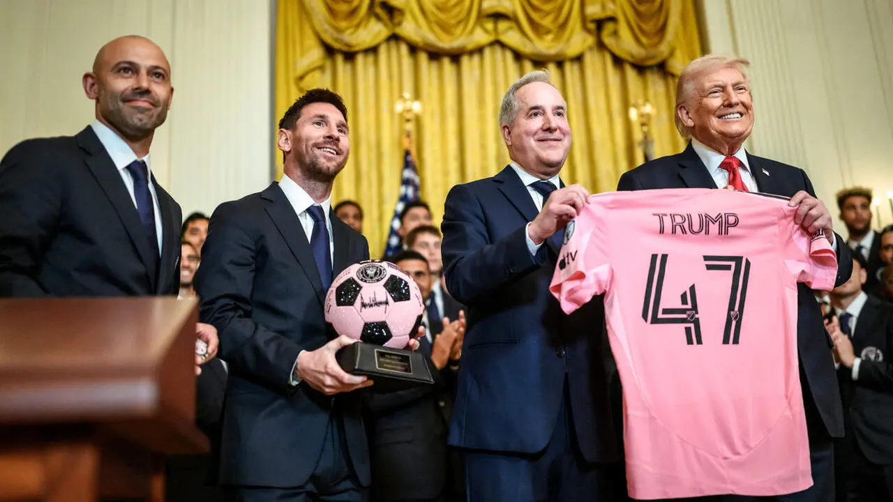 Trump junto a Jorge Mas, Leo Messi y Javier Mascherano / The White House