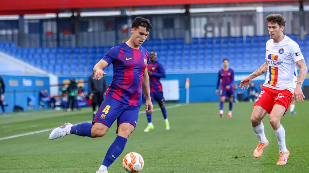&Aacute;lvaro Cort&eacute;s durante el FC Barcelona 'B' - Andorra de la Copa Catalunya / FC Andorra