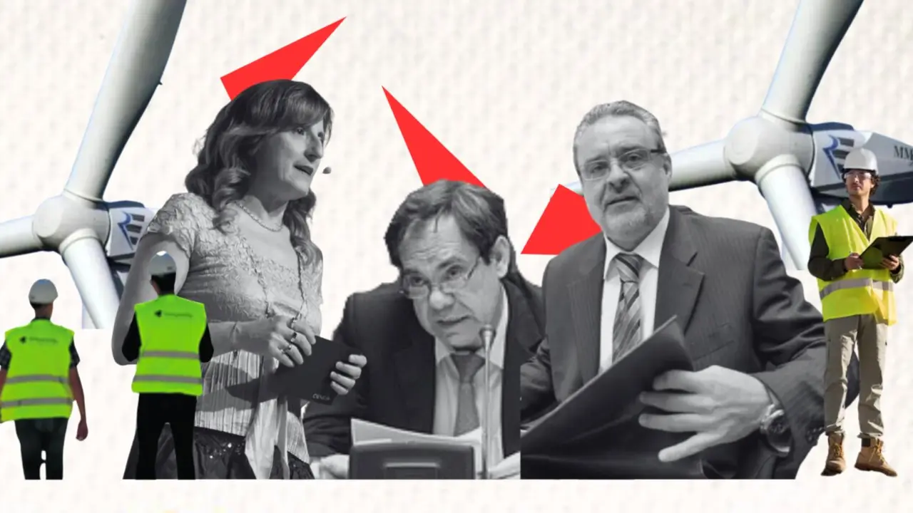 Ana Cristina Fraile, Luis Marruedo y Alfredo Bon&eacute;, de izquierda a derecha / Elaboraci&oacute;n y dise&ntilde;o propio