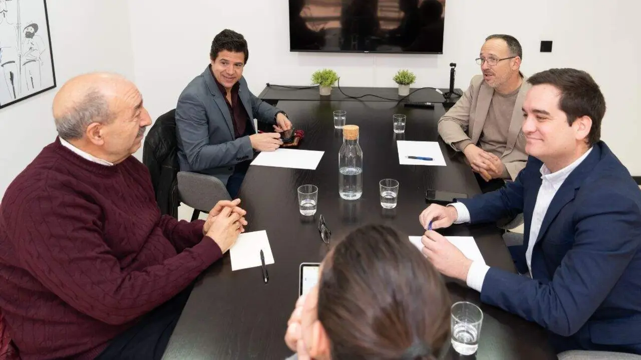 De izda. a dcha, Manuel Rando (Calamocha), Joaqu&iacute;n Calleja (Mar&iacute;a de Huerva), Jos&eacute; Bellido (Cadrete) y Pablo Blanquet (Pina de Ebro). / &Aacute;LVARO CALVO