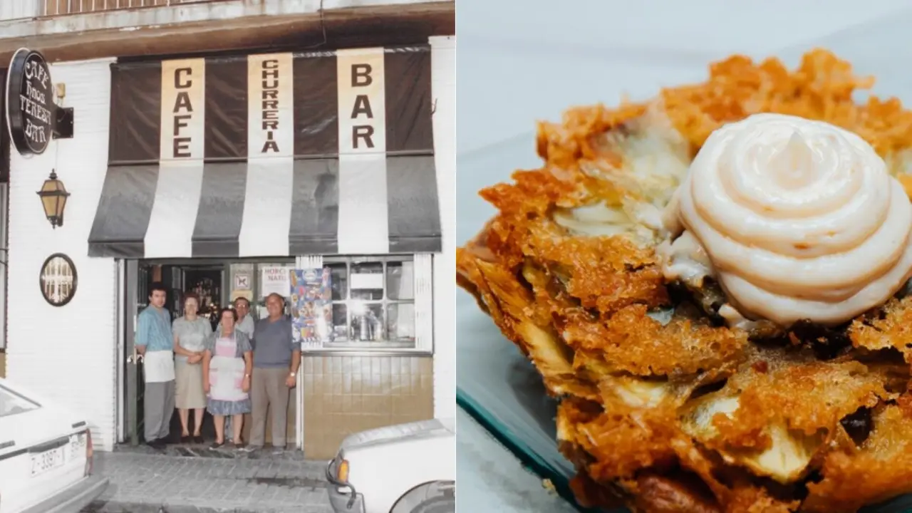 Origen de Bar Hermanos Teresa y una tapa de su carta a d&iacute;a de hoy ./ Bar Hermanos Teresa