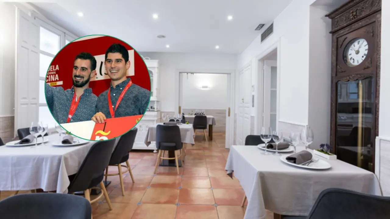 Javier y Luis Carcas, y Casa Pedro de fondo