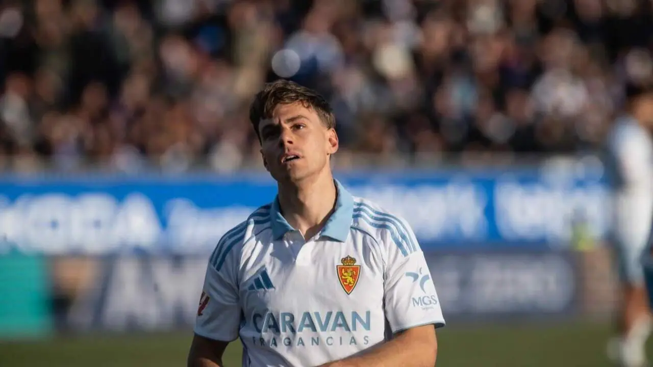 Dani G&oacute;mez durante un partido del Real Zaragoza / Marcos Cebri&aacute;n