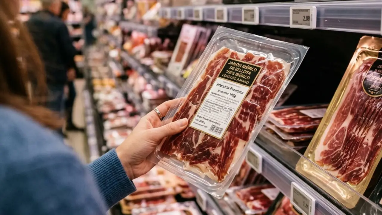 Etiquetado jam&oacute;n en envase