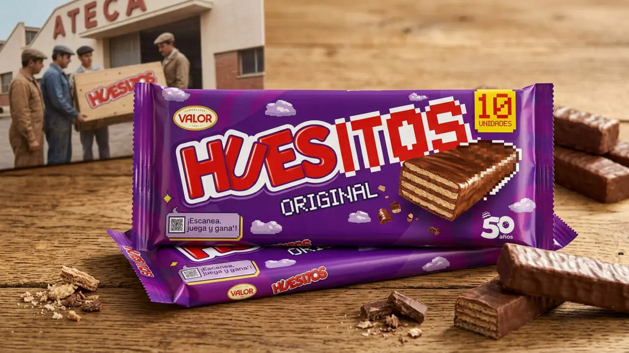 Composici&oacute;n nuevo packaging Huesitos | 50 aniversario de la marca huesitos