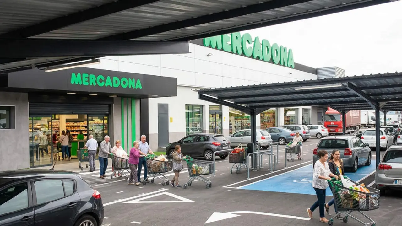 Recreaci&oacute;n de supermercado Mercadona