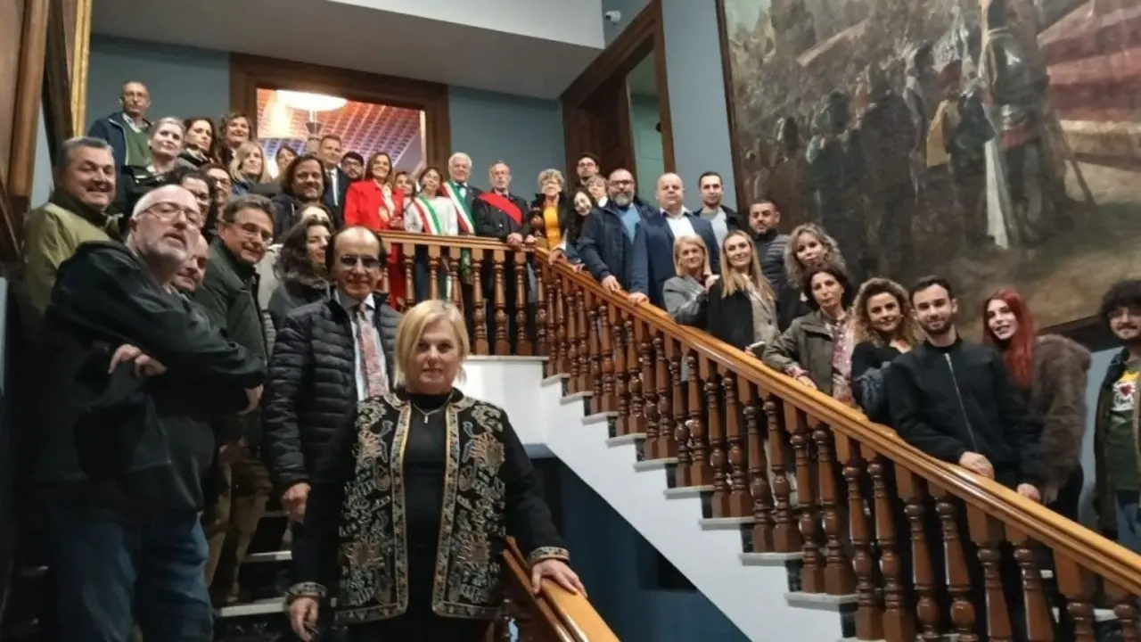 Representantes y participantes del encuentro internacional &ldquo;Uniting Routes&rdquo; celebrado en Caspe