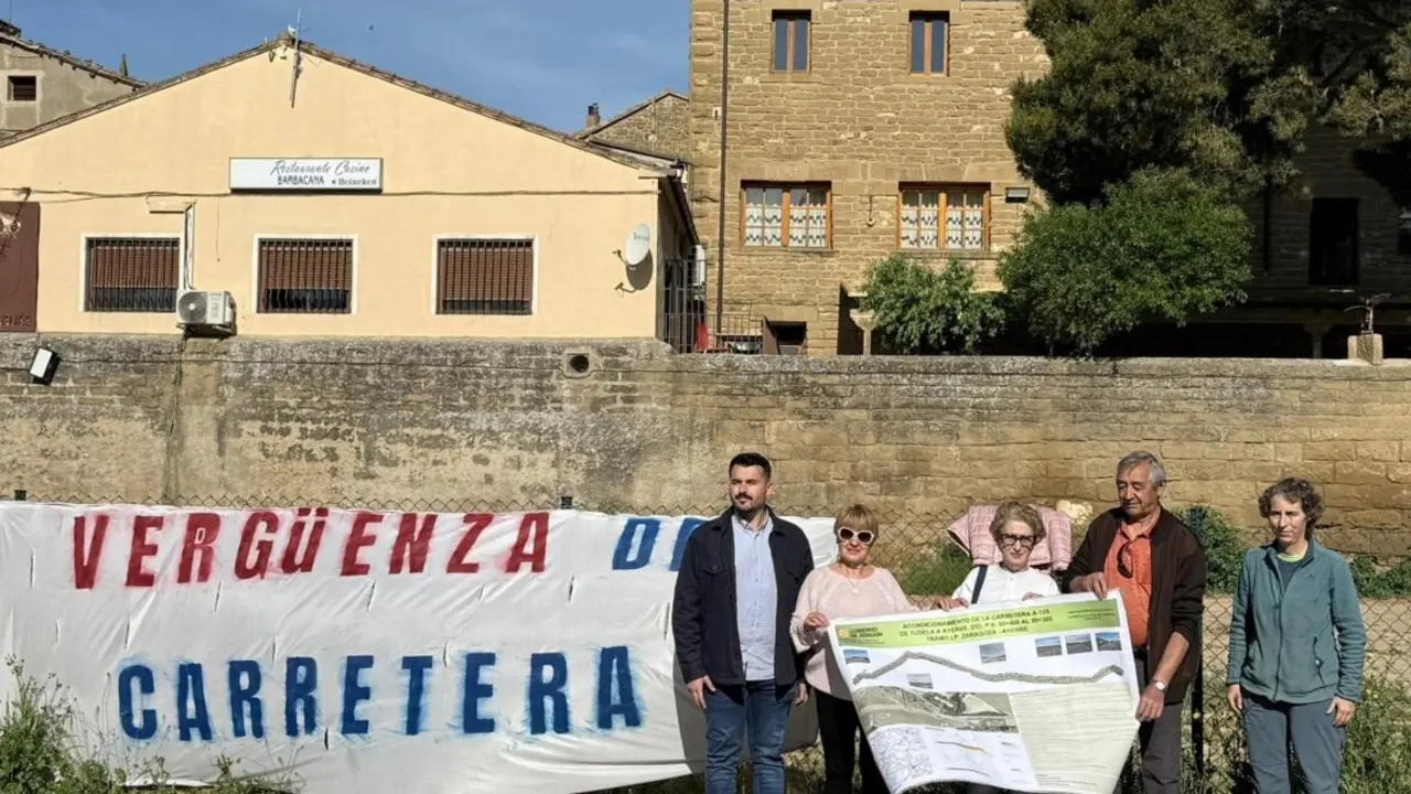 El diputado de CHA Masc&uacute;n Ariste visita la carretera A-125