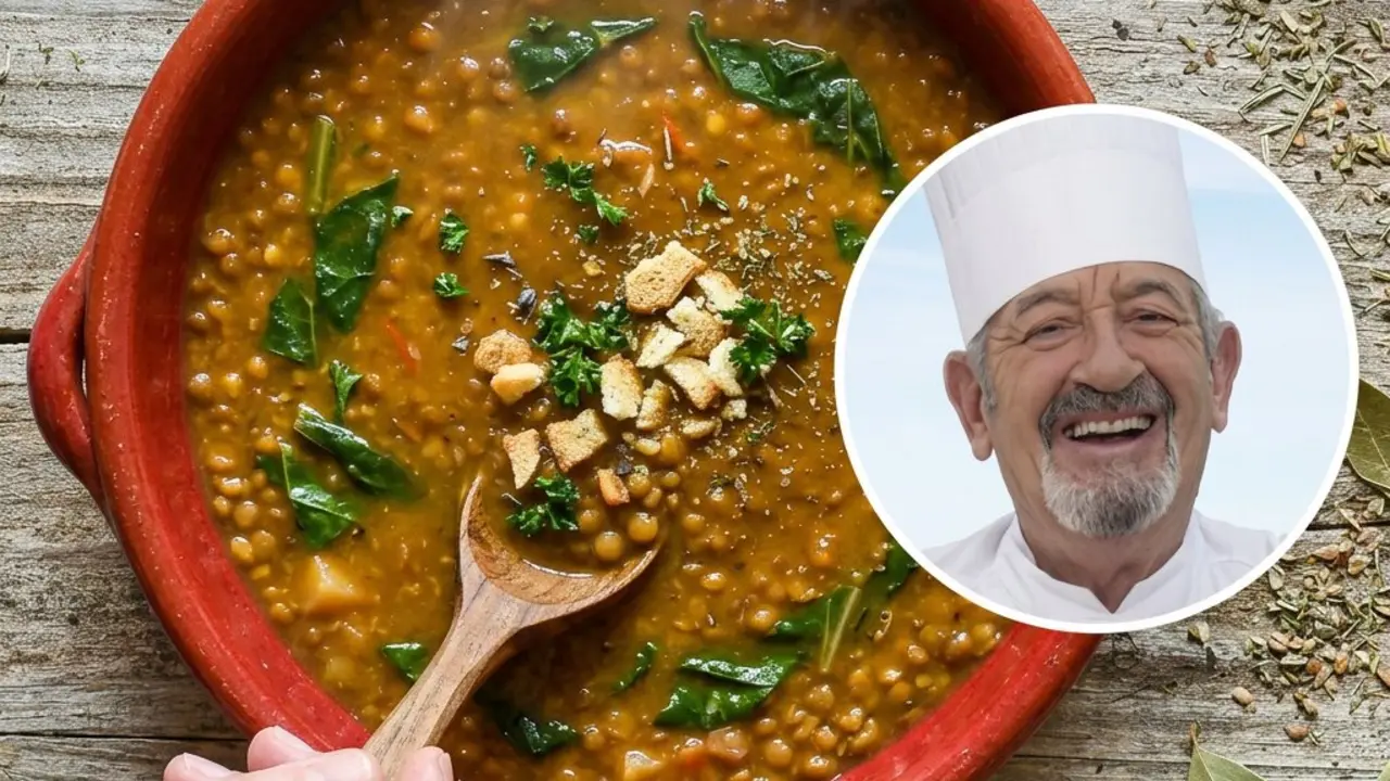 Karlos Argui&ntilde;ano y su receta para hacer "Lentejas con acelgas y zanahoria"