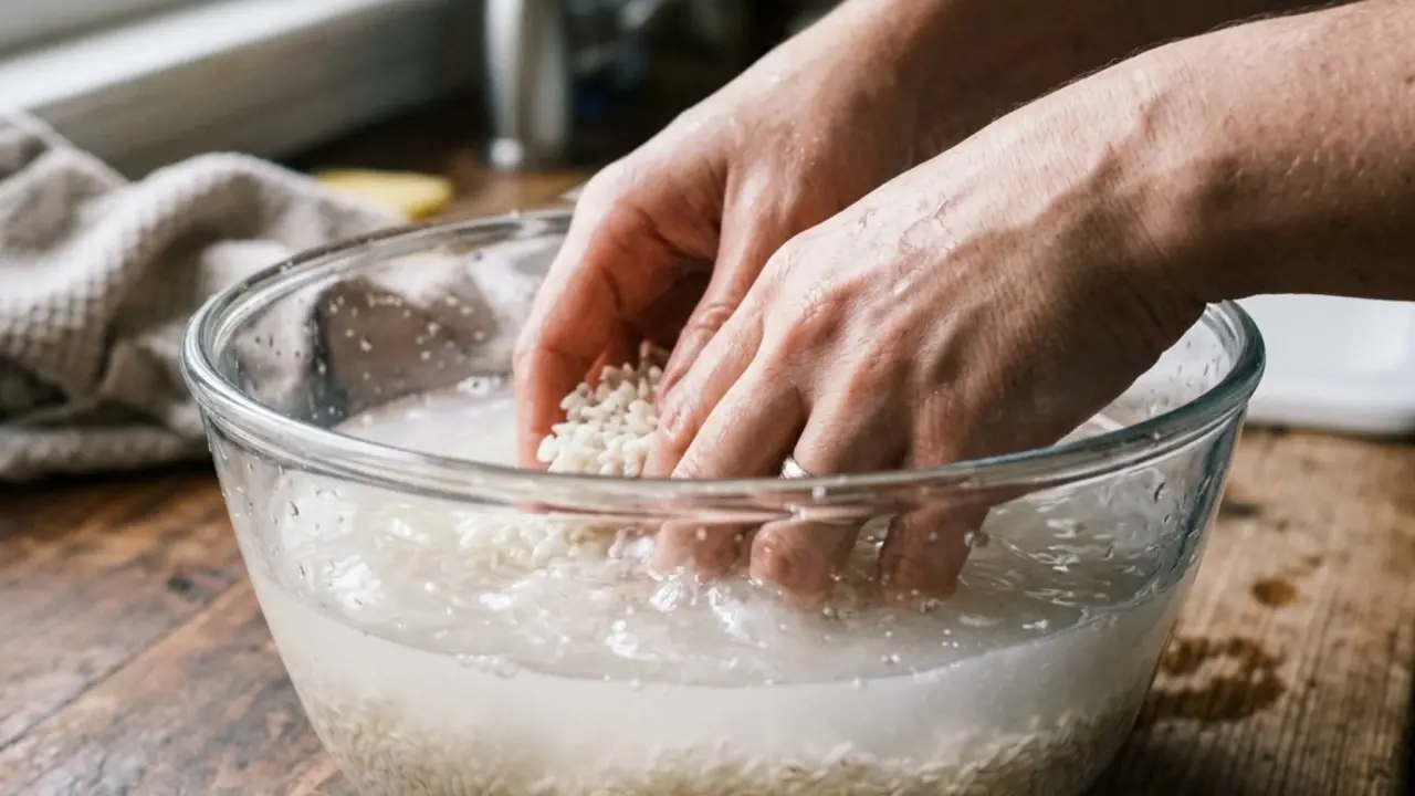 Lavar el arroz antes de cocinarlo