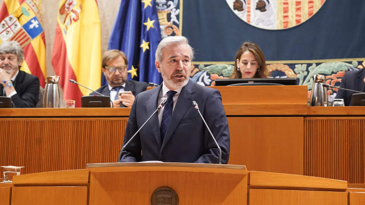 Jorge Azc&oacute;n, en el segundo debate de investidura en las Cortes de Arag&oacute;n