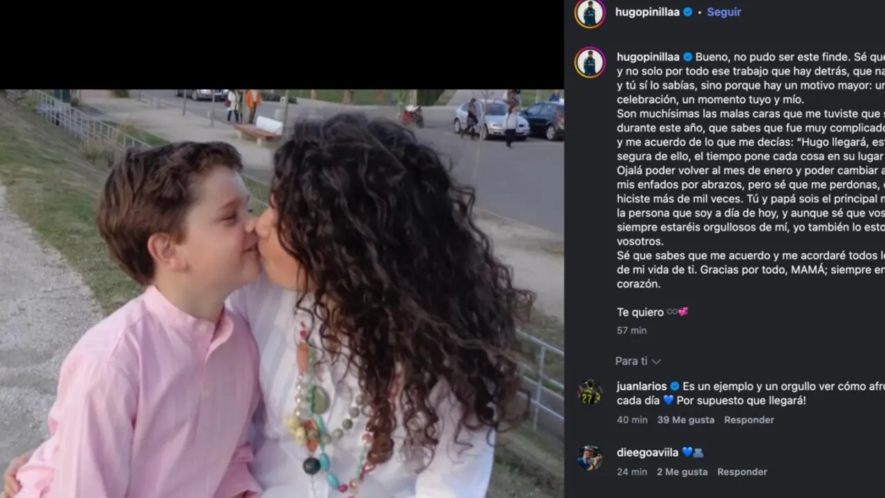 El mensaje en redes sociales de Hugo Pinilla / Instagram