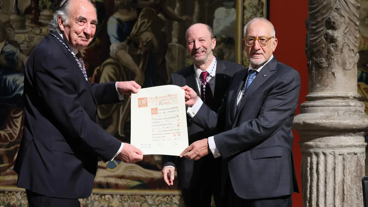 Nombramiento del presidente de Fundación Ibercaja, Amado Franco Lahoz, como Académico de la Real Academia de Ciencias de Zaragoza / Ibercaja Banco