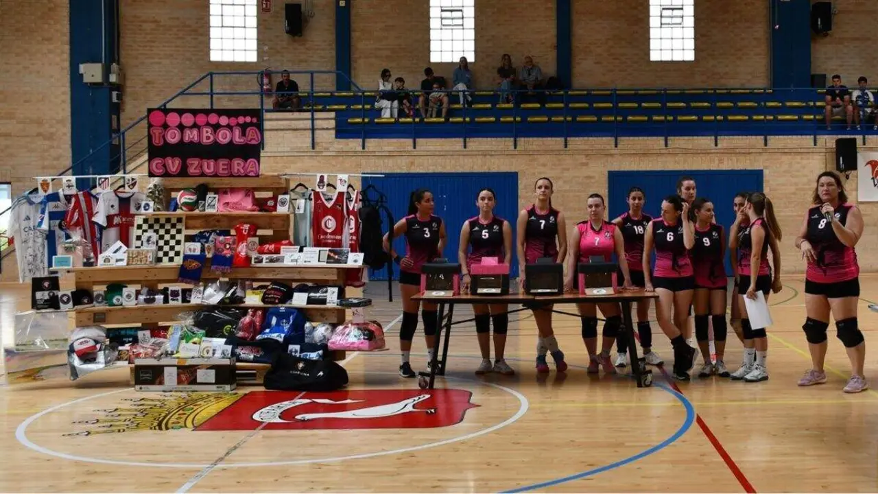 T&oacute;mbola solidaria organizada por el Club Voleibol Zuera. / AYTO. ZUERA