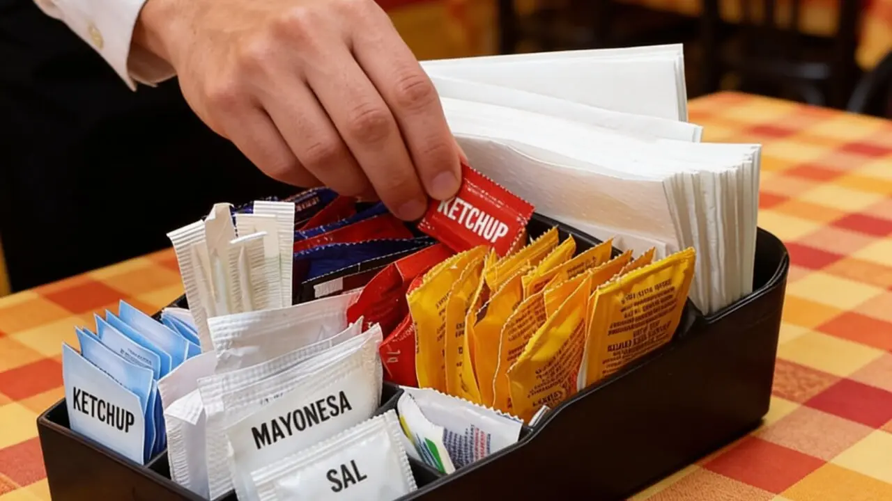 Sobres individuales en sala